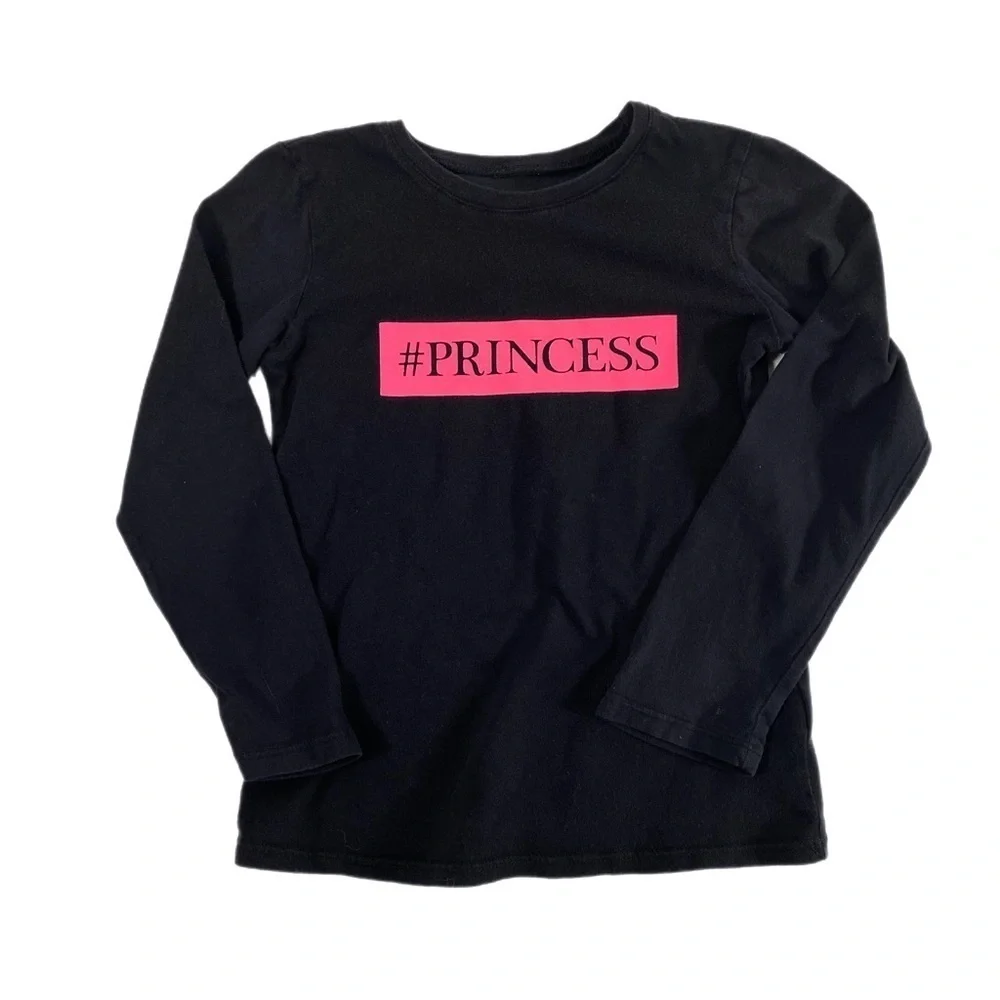 Children’s Place #Princess Black Long Sleeve Tee